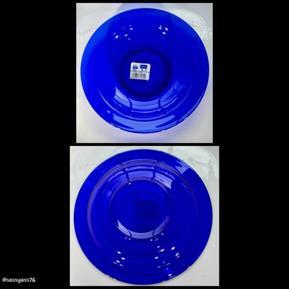 ▪️NWT▪️VTG▪️BORMOILI ROCCO▪️Four French Saphir 8.5" Cobalt Blue Glass Bowls - Picture 5 of 6